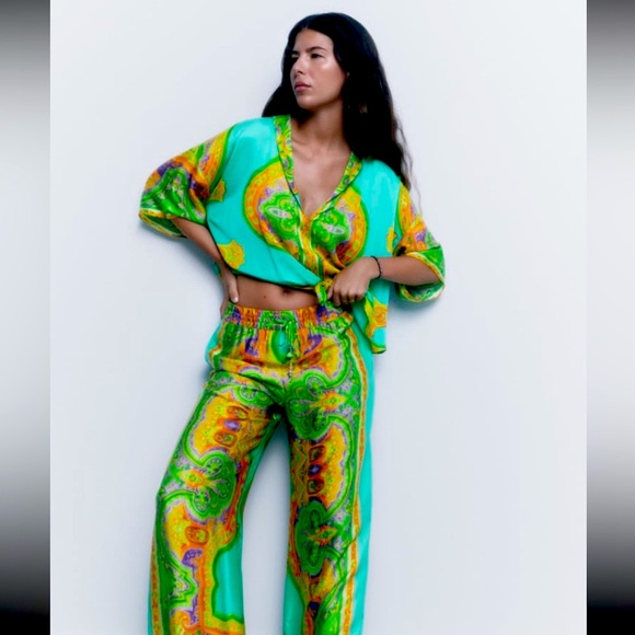 Zara flowy printed blouse - Picture 5 of 12